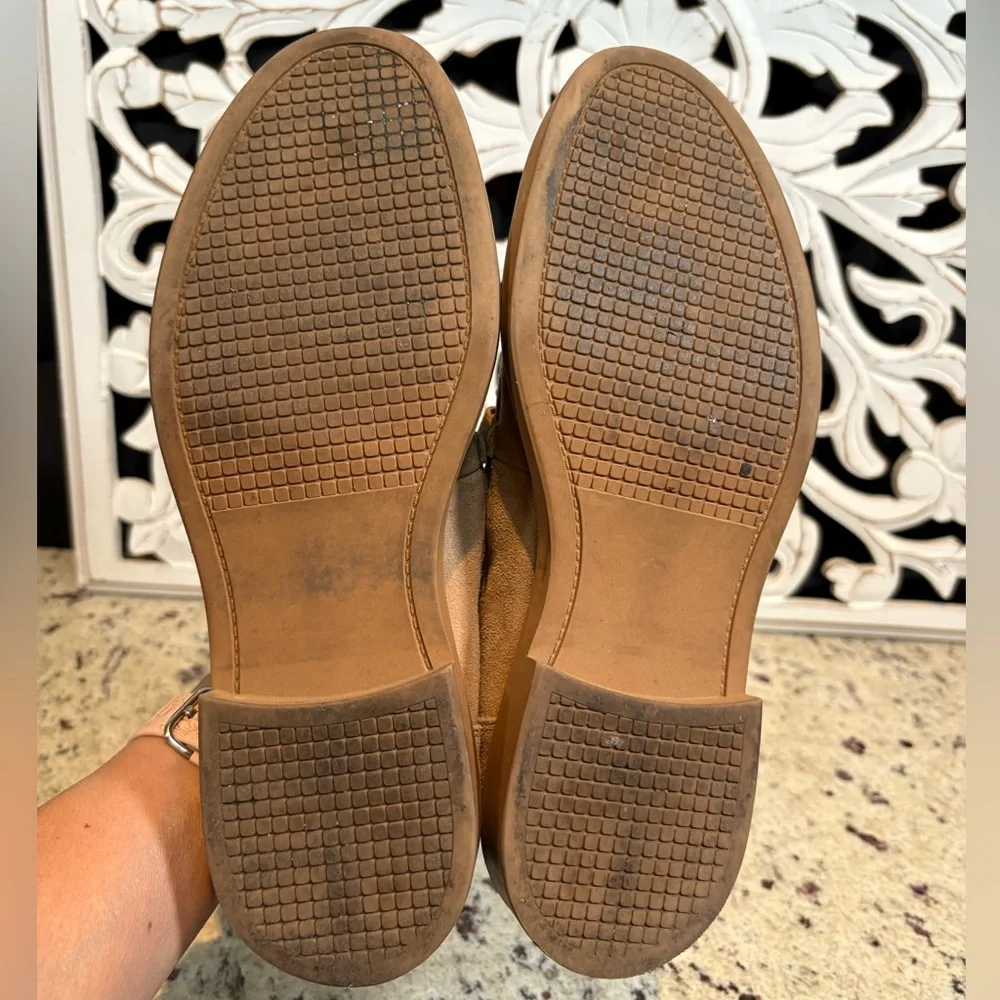 Steve Madden Karmine Suede Loafers Size 9 Tan